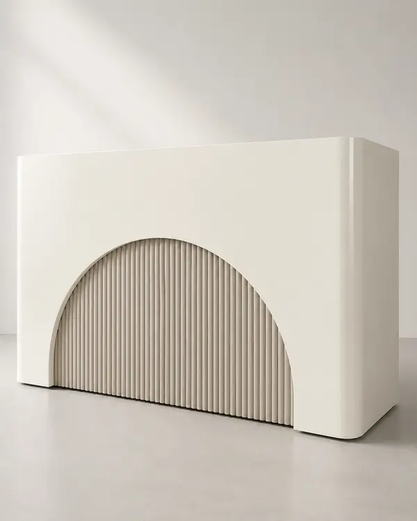 Modern reception counter by Modi Interiors