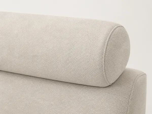 Stone grey sectional sofa pair – close-up fabric texture